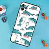 Чехол для телефона с китовыми акулами Для iPhone 17 Air 14 16 15 11 12 13 Pro Max 12 13 mini 15 16 Plus 16e Чехол Funda