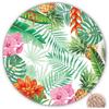 [R1619] - Pink Green 'Tropical' Laminated Placemat (orchids - Leaves) - 38 Cm