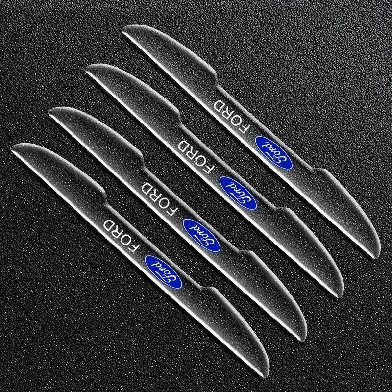 New 2026 Car Sticker Ford New 2025 Hot 4pc Car Door Edge Door Handle Door Corner Protection Film Sticker For Ford Mustang Kuga F