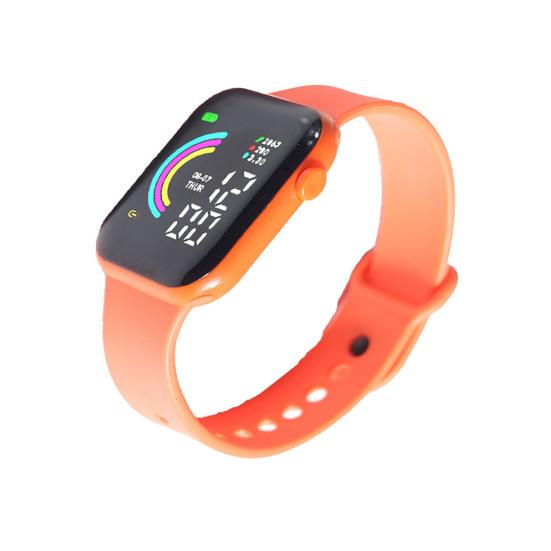 Electronic Watch Digital Display Button Control Square Dial Adjustable LED Precise Time Portable Teens Students Digital Wristwatch Daily Accessory