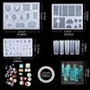 186 Pieces Silicone Resin Casting Molds Starter Kit , Alphabet Number Molds for Resin Casting, DIY Crystal Glue Jewelry Mold Set
