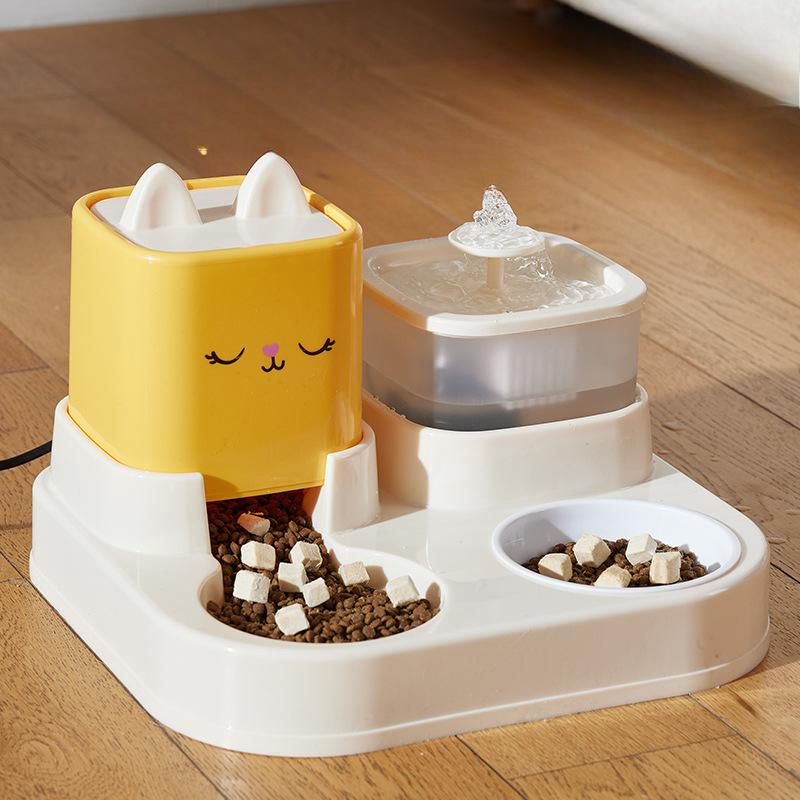 Мультяшная кормушка для домашних животных, поилка, большая вместимость, универсальная миска для кошек и собак, собачья миска, товары для домашних животных