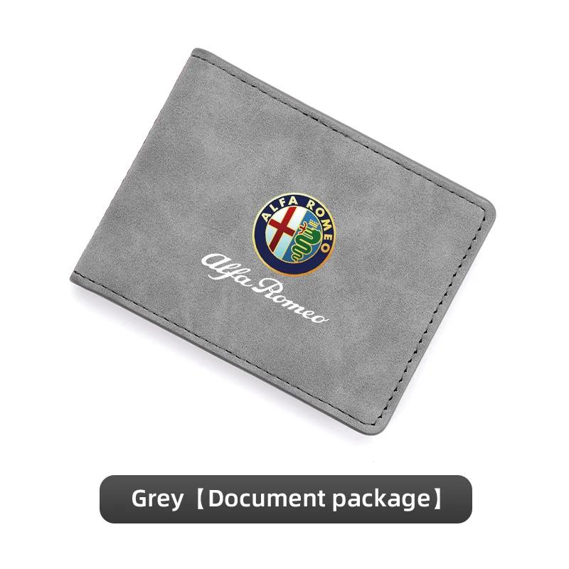 WAJDS1 Car Stickers For Alfa Romeo Car Driver's License Cover ID Credit Case Holder Driving Document Travel Pass Purse For Alfa Romeo 4