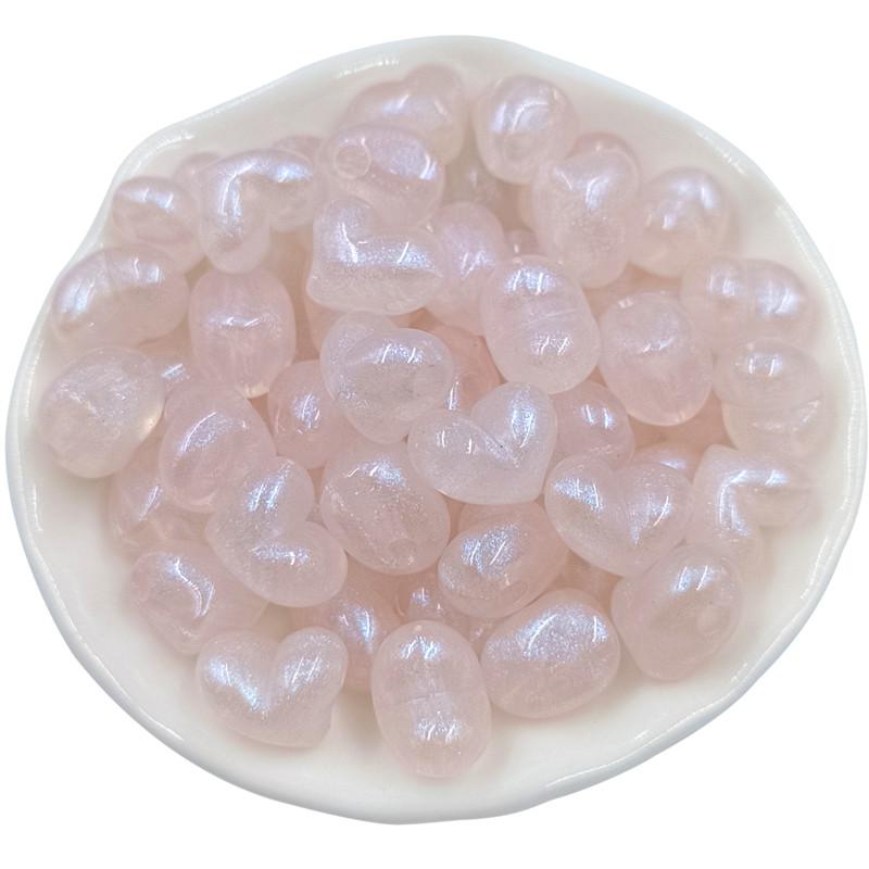 Acrylic Jewelry Making Fluorescent Powder Loose Beads 10pcs Macaron Beading Material Pointed Heart/Star For Bracelet Necklace Beads