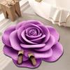 3D Коврик для пола в виде розы, Впитывающий Цветочный коврик для ванной с нескользящей основой, Реалистичный Цветочный декоративный ковер для спальни, гостиной, прихожей