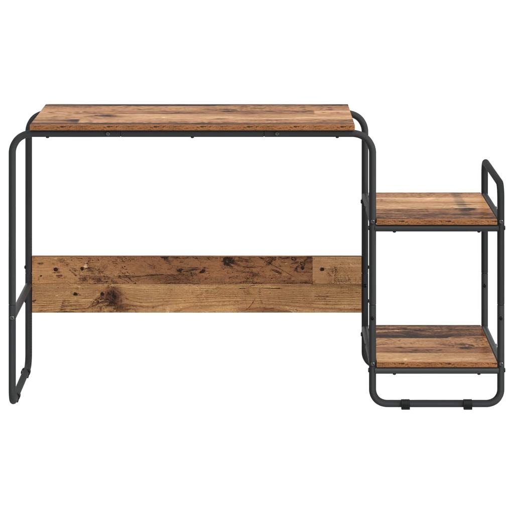Desk with Storage Reclaimed Wood 131.5 x 50 x 75.5 cm