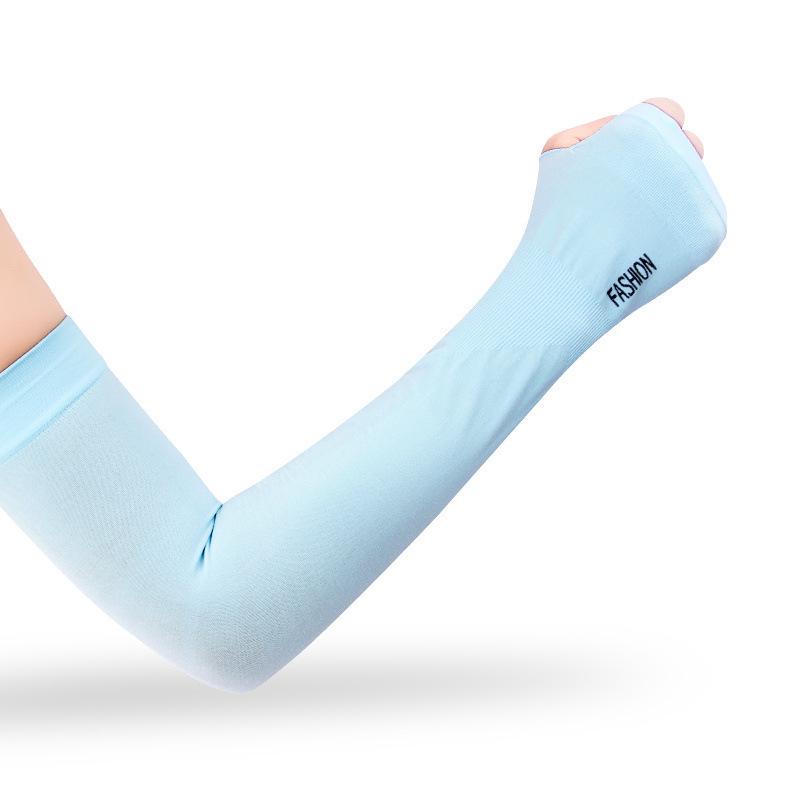 Unisex Ice Silk UV Protection Arm Sleeves for Summer Sports & Cycling