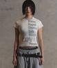 Garter Gallery Футболки кроп с принтом Love Typo_Белый