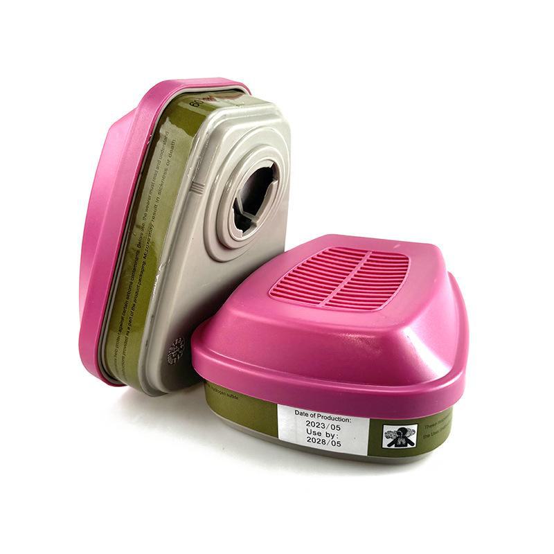 Промышленный противогаз Puda 410 - Защита от органических паров, химикатов, распыляемой краски и пыли (Модель 6200)