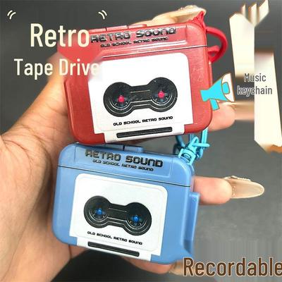 Ретро кассетный плеер Walkman брелок: Мини Музыкальный Плеер и Диктофон