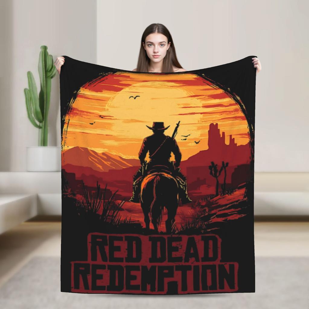 Артур Морган Западный Ковбой Экшен Король Игровой Персонаж Одеяло Теплое Red Dead Redemption Плед Зимнее Покрывало для Спальни