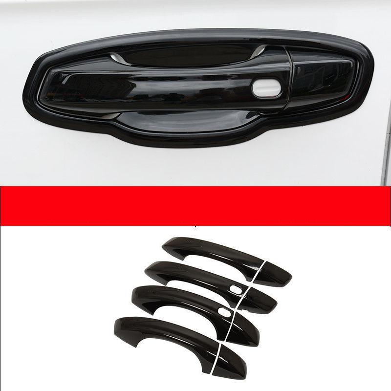 for Skoda Kodiaq NS7 2016~ 2017 Gloss Black Outer Door Handle Cover Protective Styling Stickers Trim Car Accessories Parts