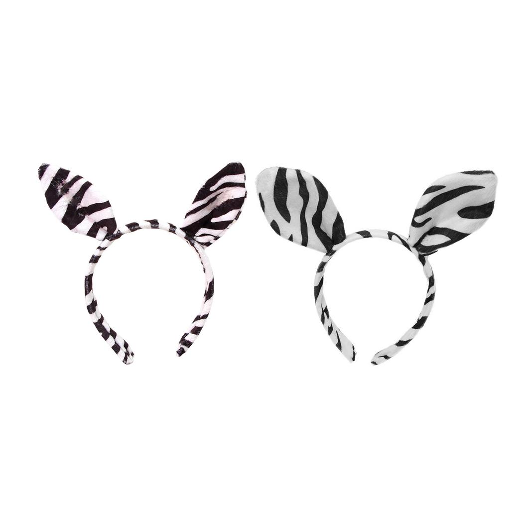 Zebra Hairbands Festive Photo Props Halloween Ear Headbands Party Headpiece Fun Headbands for Music Festivals
