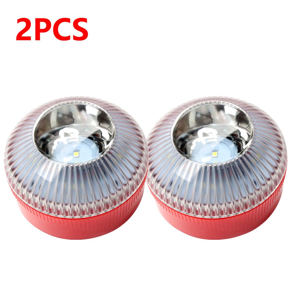1/2/3Pcs V16 Led Car Emergency Light Rechargeable Flashlight with Magnetic Mount Strobe Light Road Accident LED Beacon Light