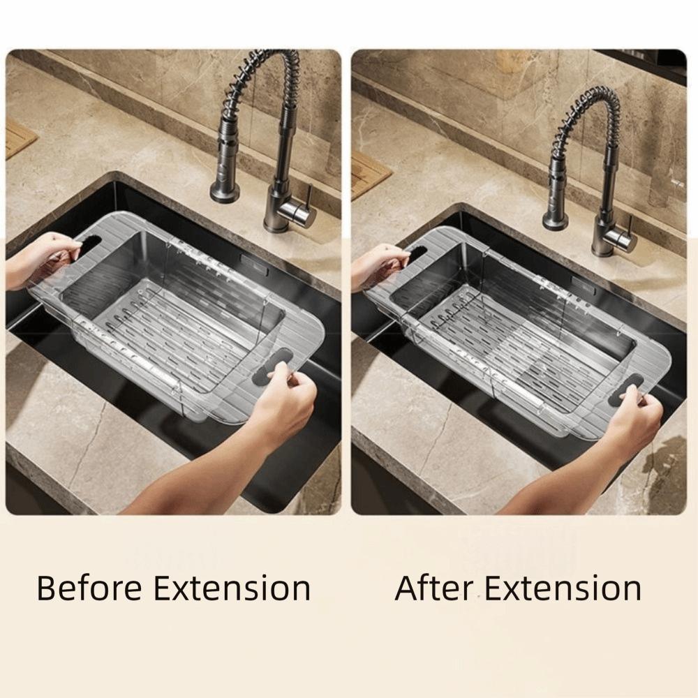 Filter Basket Telescopic Kitchen Drainage Basket Flexible Household Vegetable Washing Basin Space-Saving Fruit Storage Box Sink