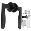 Entry Door Handle Lock Locking Lever Handle Set Reversible for Right Left Sided DoorsK Style