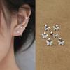 1Pair Hollow Bowknot Ear Bone Nail Glossy Butterfly Spiral Stud Earrings