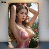 Винтажная жестяная табличка «Принцесса с розой» для декора стен x Рустикальная металлическая табличка для гостиной, спальни, игровой комнаты