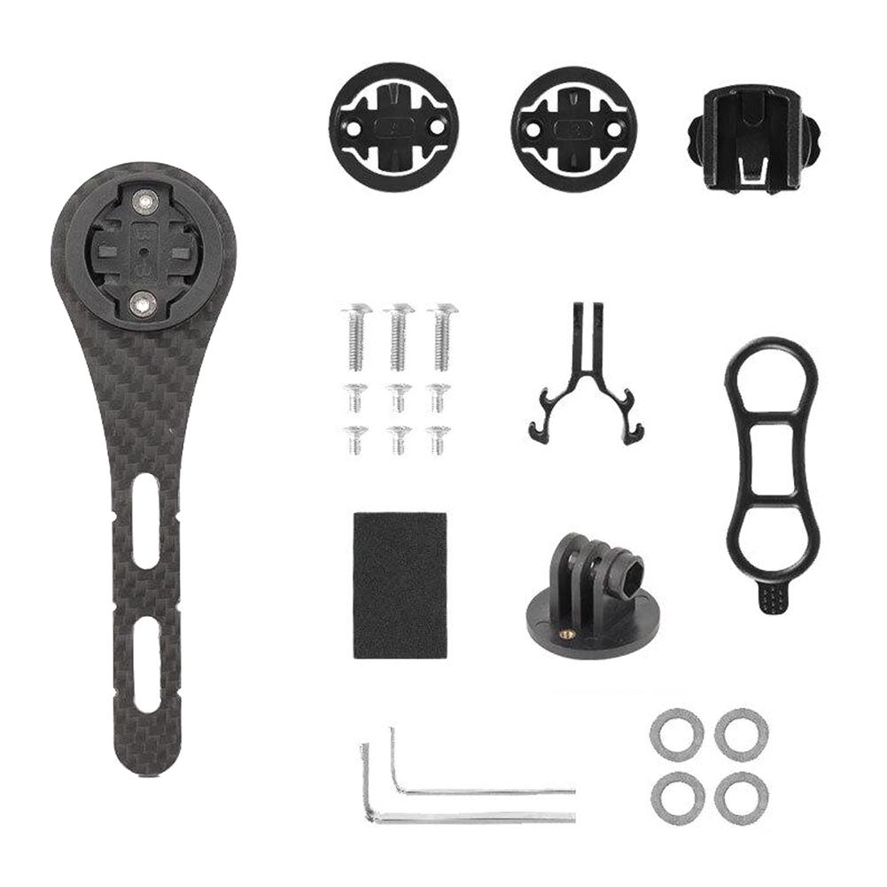 Carbon Fiber Bicycle Computer Holder Road Bike Stopwatch Speedometer Mount Holder Cycling Speedometer Support Holder for Garmin