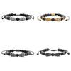 Geometric Adjustable Bracelet With Zircon Stones For Men And Women Gift