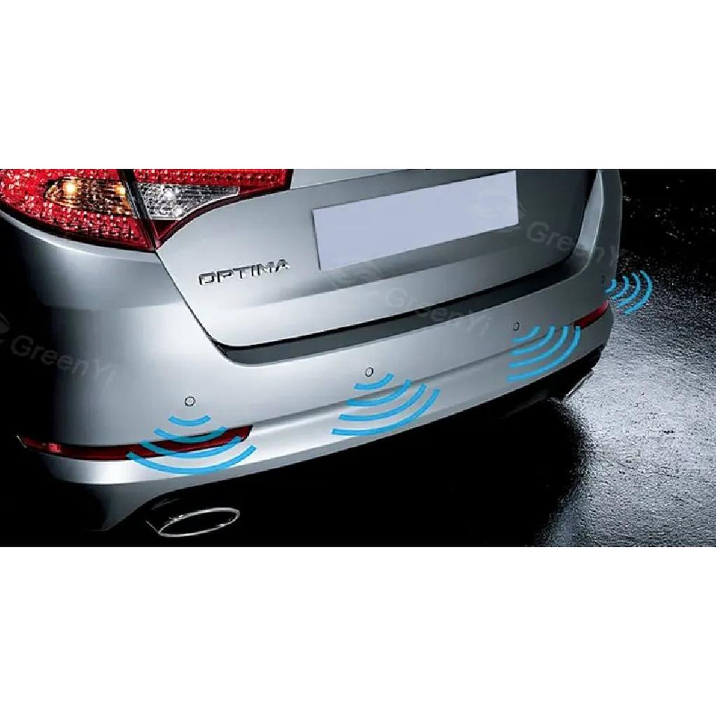 GreenYi 4 Sensors Buzzer 22mm Car Parking Sensor Kit Reverse Backup Radar Sound Alert Indicator Detector System 12V