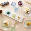 Toyo Sasaki Glass Iro Shizuku Small Plates, Set of 3, Made in Japan, Small Glass Plates, Round Plates, Side Plates, Dishware, Tableware, WA337
