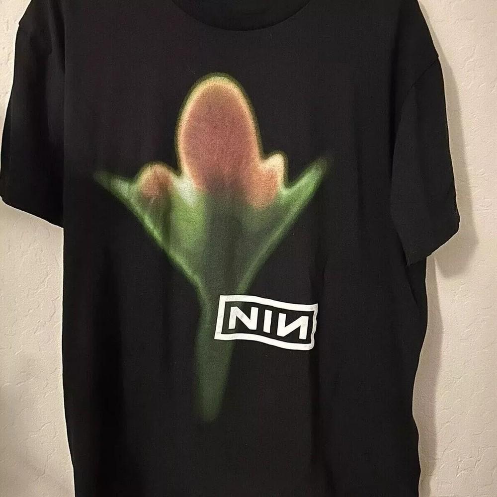 Nine Inch Nails Band The Fragile Blurry Flower Black Unisex Tshirt Reprint S5XL Unisex T-Shirt
