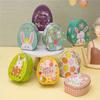 8x Easter Eggs Candy Boxes with Rabbit Pattern Candy Boxes Metal Snacks Container Mini Snacks Boxes for Party