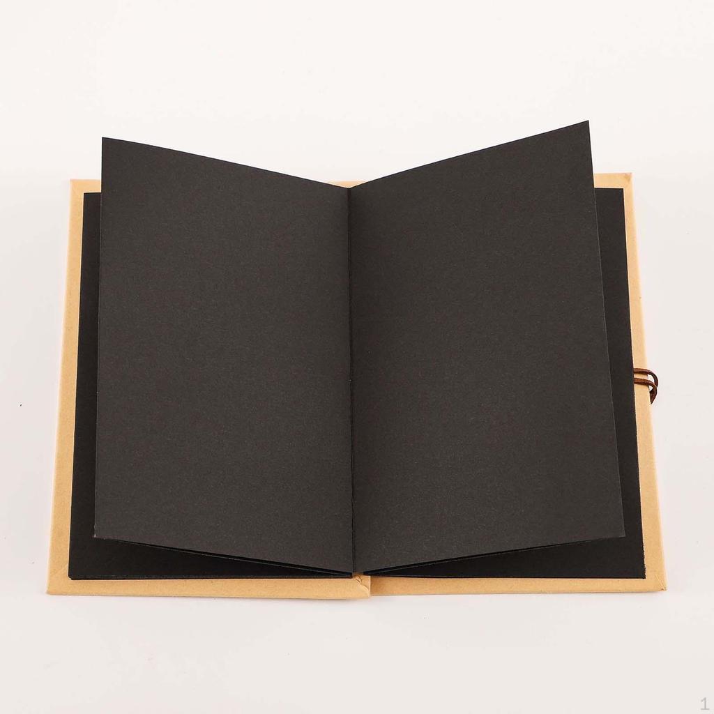 Black Scrapbook (18 Sheet 34 Pages) Memory Album Photo Book for Wedding Alentines Day