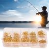 500Pcs Box High Carbon Steel Fishhooks Sharpened Barbed Circle Fishing Hooks Set 3 12 (#3)