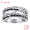 Lindon Classic 925 Sterling Silver Zircon Ring Ladies Jewelry Wedding Promise Party Gift