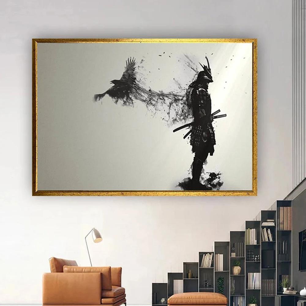 Самурай, простая настенная живопись, постеры, животные чернила, холст, живопись, фреска для гостиной, спальни, домашние фотографии, декор,