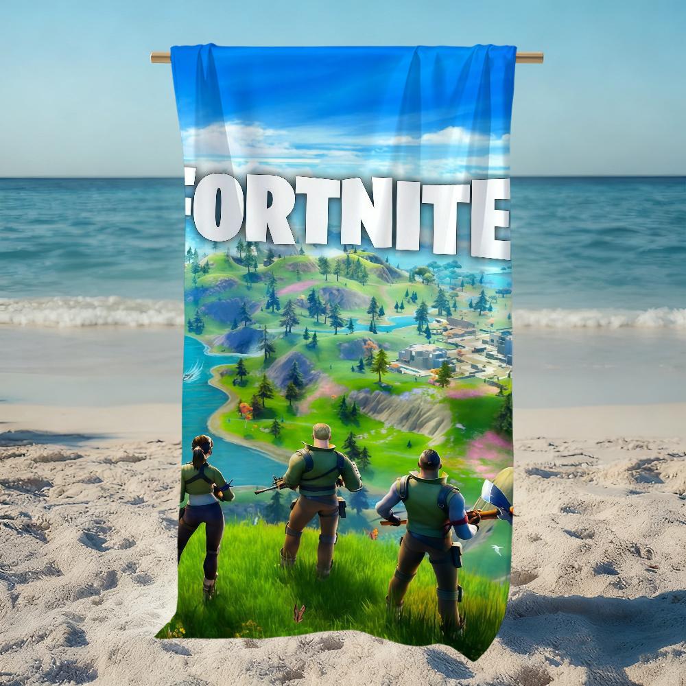F-FORTNITE LOGO CUTE Towel Large Quick-Drying Microfiber soft Beach Towel for Travel Fitness Sauna Bathing Camping