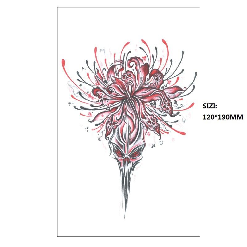 Девятихвостая лиса с другой стороны, цветок, цвет, вода, переводная имитация татуировки, рука, половина руки, татуировка, наклейка на спину