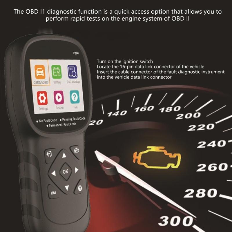 Продвинутый OBD2 сканер кодов неисправностей двигателя, инструмент для регулировки, универсальный автомобильный диагностический сканер, простой в использовании для диагностики транспортных средств