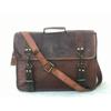 Vintage Leather Messenger Laptop Satchel Bag Briefcase Men's Full Waxed