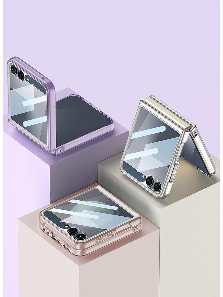 Защитный чехол для Samsung Z Flip7: Прозрачный чехол-подушка безопасности с большим окном