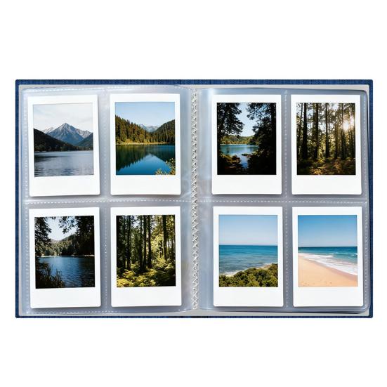 Yousheng Fabric Photo Album with 208 Pockets Slip-in Picture Albums Linen Cover Memory Book with Front Window for Family Anniversary Vacation Wedding