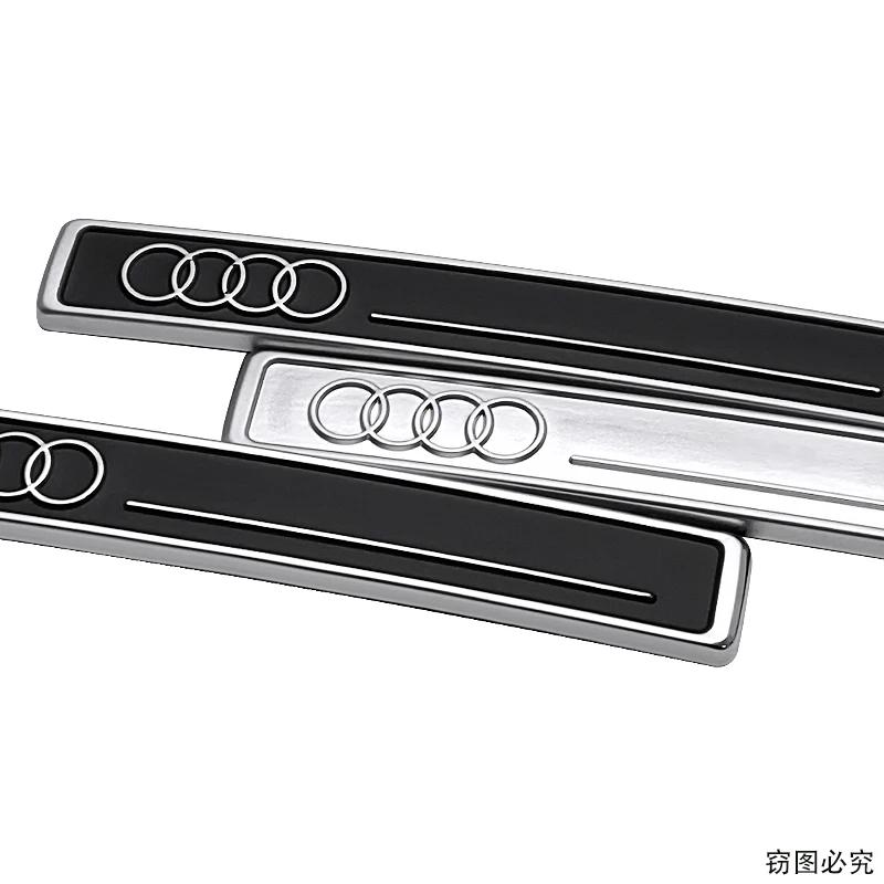 Для Audi RS3 Наклейки в салон автомобиля для AUDI A1 A2 A3 A4 A5 A6 A7 A8 Q3 Q5 Q7 Q8 S7 S8 S3 S5 S6 Наклейки на бок кузова Значок Эмблема Аксессуары