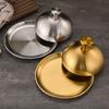 Stainless Steel Cover Western Style Steak Cover Dining Plate Circular Raised Lids Pot Lid Dim Sum Lid Cake Covers Dust Cover