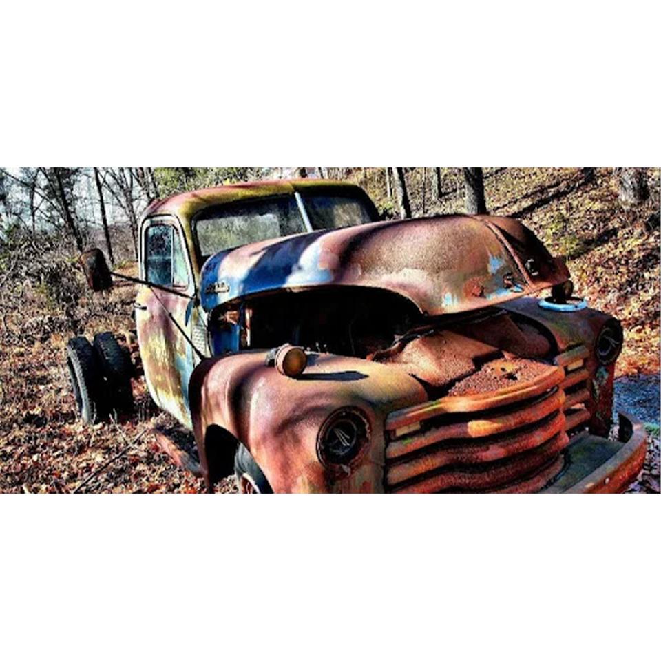 5DDIY Diamond Painting Set Rural Style View Car Full Round Square Cross Embroidery Home Wall Decoration Art Crafts