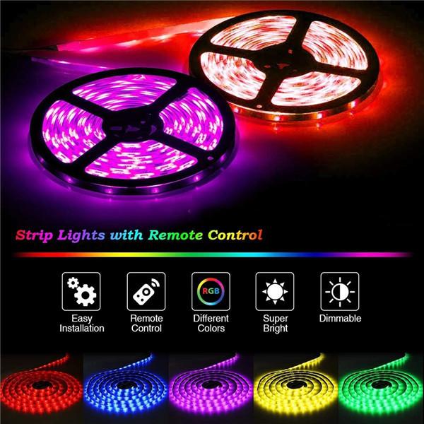 USB светодиодная лента, декоративная подсветка, лампа, ночник, светящаяся строка RGB SMD 5 В, светодиодная подсветка, подсветка экрана рабочего стола телевизора