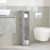 Bathroom Cabinet with Toilet Paper Holder Concrete Grey 20.5 x 20 x 90 cm