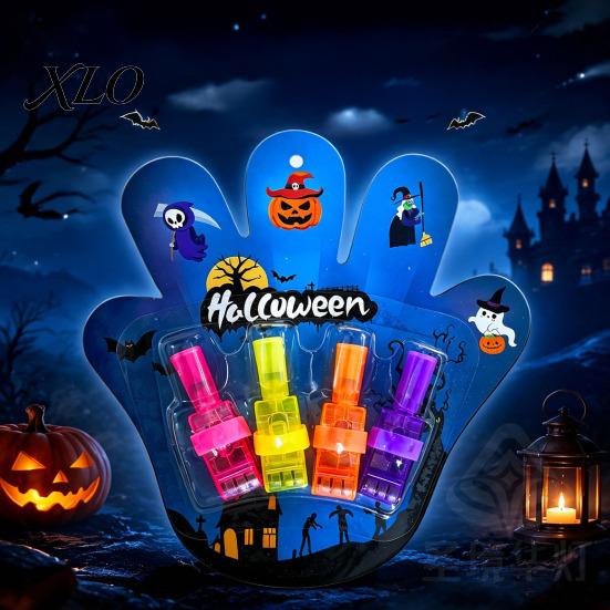 Small Prizes for Classroom Parties Halloween Finger Projector Lights, LED Spooky Projection Rings with Pumpkin Ghost Bat Elastic Ring Lights Patterns