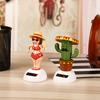 Cute Home Ornament Gift Flip Flaps Toy Solar Powered Swing Dancing Shaking Moving