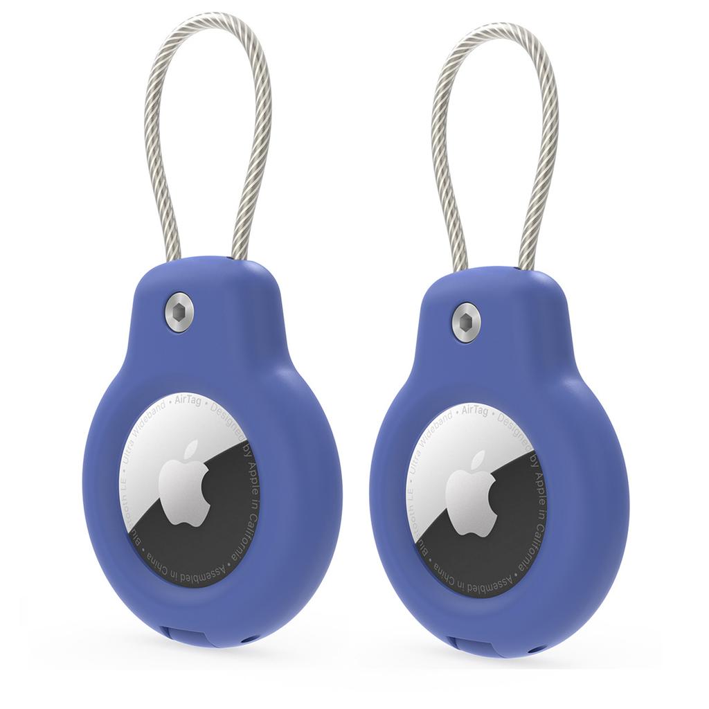 Waterproof Cover For Apple AirTag Keychain Holder With Steel Cable Anti-Lost Tracker Accessory For Pets Collar Luggage Backpack