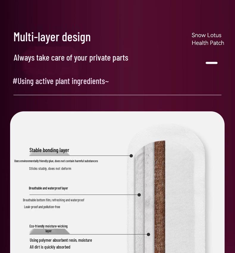 Женские травяные антибактериальные увлажняющие прокладки для интимной гигиены «Снежный Лотос»