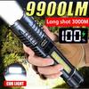 9900LM высокомощные светодиодные фонарики со встроенным аккумулятором 18650, аварийный фонарик, мощный рыболовный фонарь