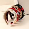 New Fashion Children's Hair Accessories Hand-knitted Wool Headband Lady Cute Girl Heart Flower Wide Headband Hair Accessories