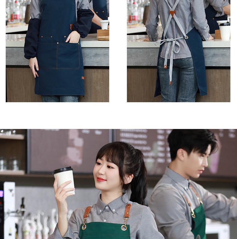 New Canvas Waterproof Oilproof Printed Apron for Kitchen, Studio, or Advertising with Logo